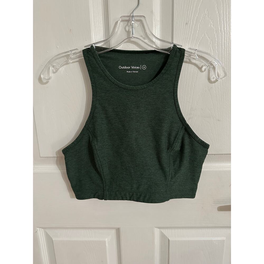 Outdoor Voices Athena Crop Top Hunter Green Medium - Picture 7 of 9